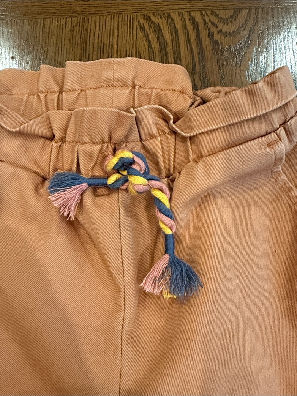 Matilda Jane Khaki Wide-Leg Pants with Multicolor Button Accents • pockets • 4 - Picture 3 of 7